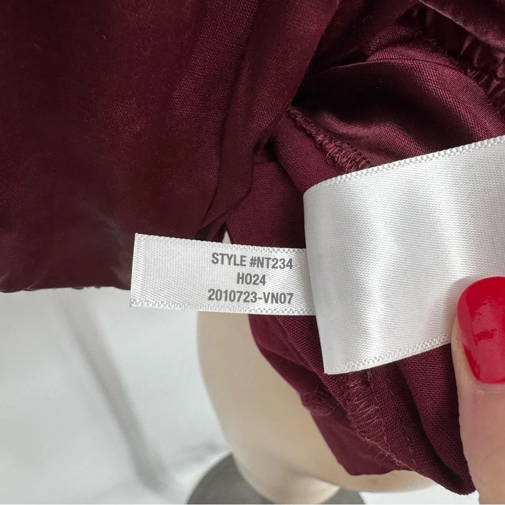 NWT Madewell Shirred Puff-Sleeve Top in Satin
